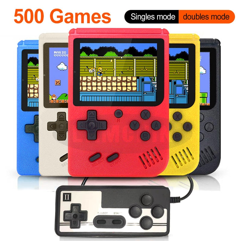 500 IN 1 Consola de videojuegos retro Juego portátil Consola de juegos portátil de bolsillo Mini reproductor portátil para regalo de niños